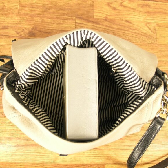 kate spade leather hand/crossbody bag purse 3 zipper, 2 drop-in compartments - Picture 5 of 6